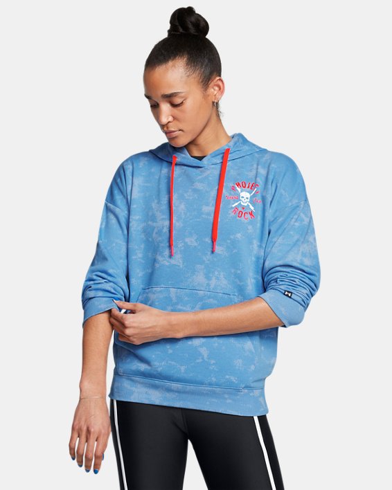 Sudadera con capucha Project Rock Terry Underground para mujer, Blue, pdpMainDesktop image number 0